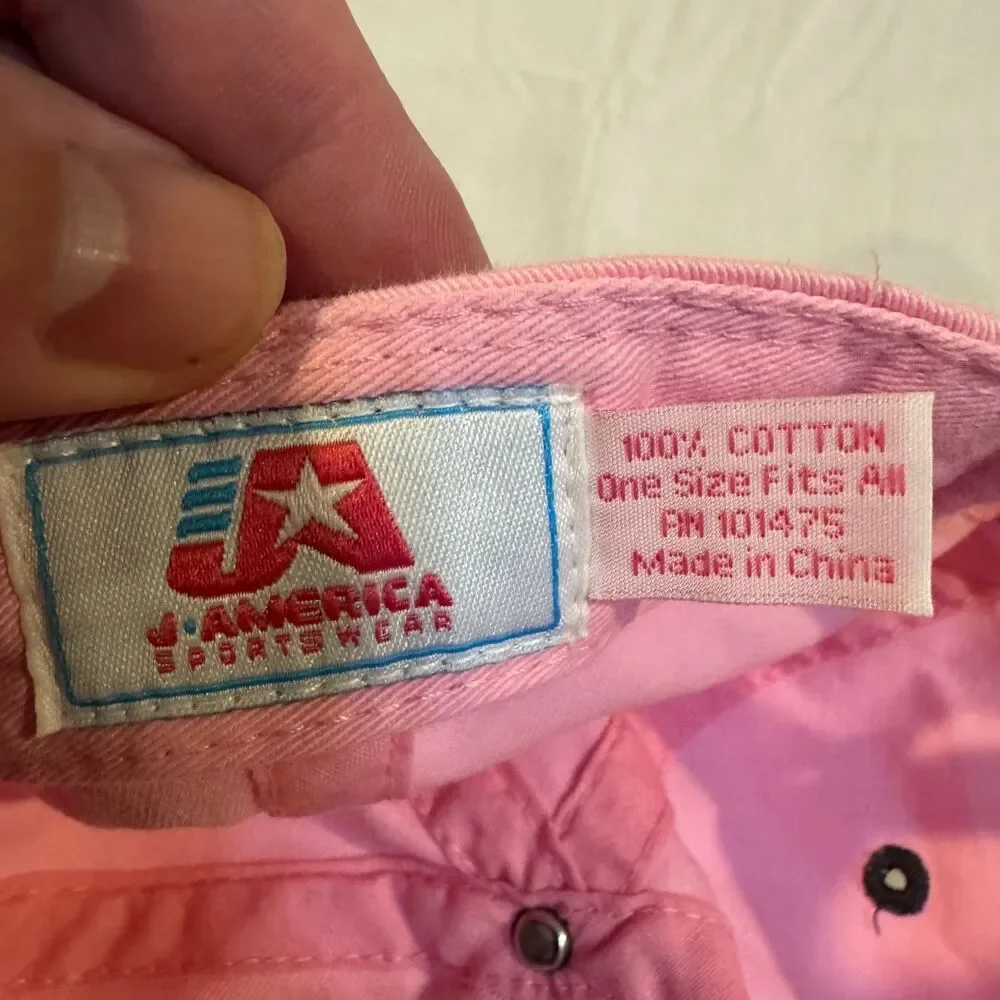 J America Roatan Maya Key Hat Sea Turtle Pink Gray Dad Cap Souvenir Adjustable
